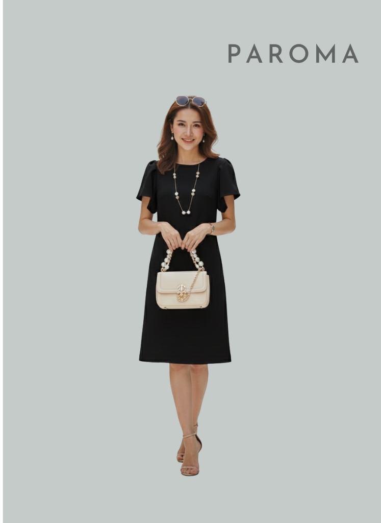 Đầm xếp ly tay 3