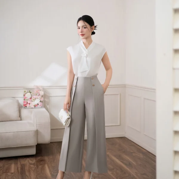 Quần suông xếp ly trước