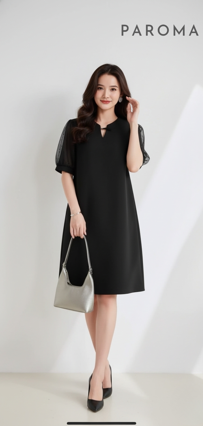 Đầm hạt phối trai tay